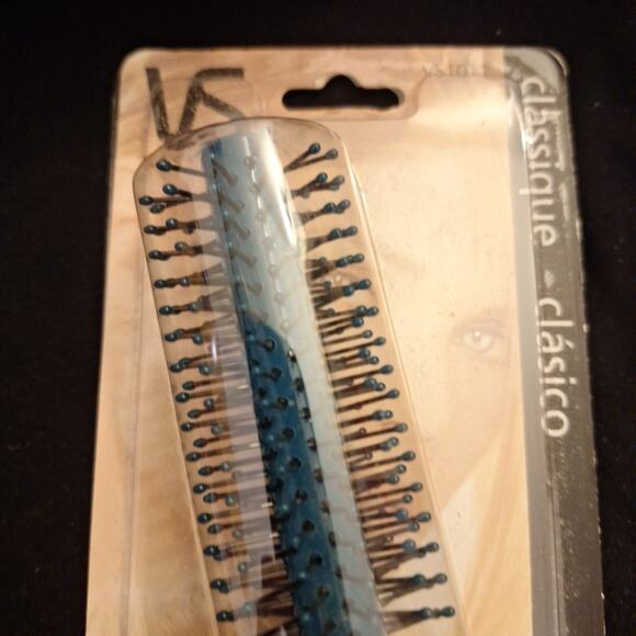 Vtg Vidal Sassoon VS1011 Round Styling Hair Brush Plastic Ball Tip Green 8" Rare - Picture 2 of 5